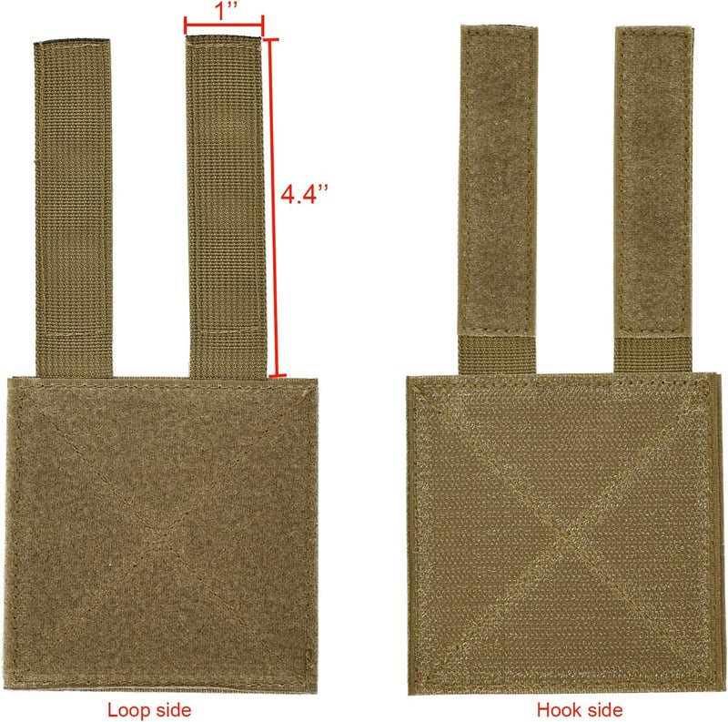 tactifans Molle Patch Panel,Hook&Loop Adapter Panel for Patch Badges,Tactical Molle Hook and Loop Panel for Badges and Insignia Patches 4''x4'' - Image 3